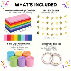 Pastel crepe streamer rolls 1.8 in by 82 ft