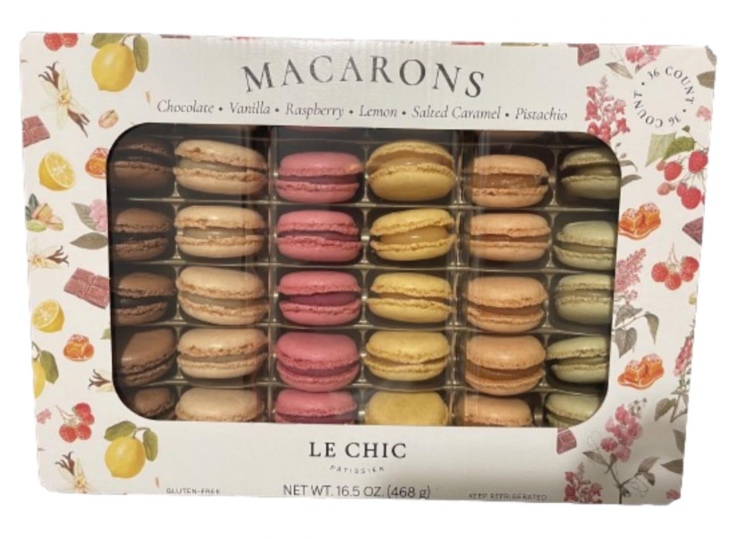 VSM Le Chic macarons 16.5 oz box of six flavors