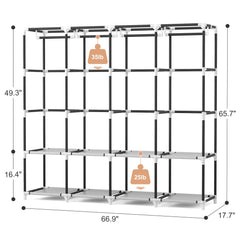 Wardrobe closet cover with zipper and Velcro by VTRIN
