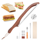 VZZNN 12 Pcs sourdough bread knife set with double serrated blade