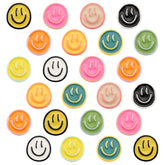 VZZNN 24 Pcs smiley face whiteboard magnets on surface
