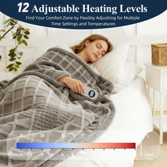 Waffle textured heated blanket 50x60 size