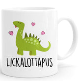 Waldeal Lickalottapus mug 11 oz white front view