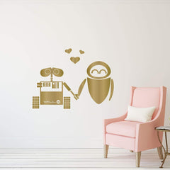 Playroom wall decor vinyl Wall e and Eve illustration