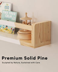 Durable wood construction wall mounted kids bookshelf by Onlysky