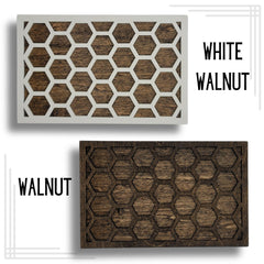 Grey color wall plate with honeycomb design