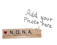 Wallet size 3x5 photo frame with clothespin