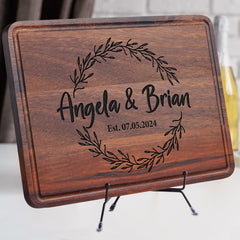 Walnut cutting board option showing 10x8 size image