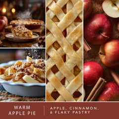 Warm Apple Pie scented wax melts 24 cubes for fall