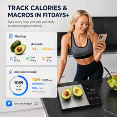 App connected nutrition scale for calories macros