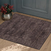 Washable 2x3 Entry Rug for entryways and kitchens in dark taupe brown
