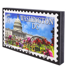 Washington DC Souvenir Magnet with Capitol Building stamp design
