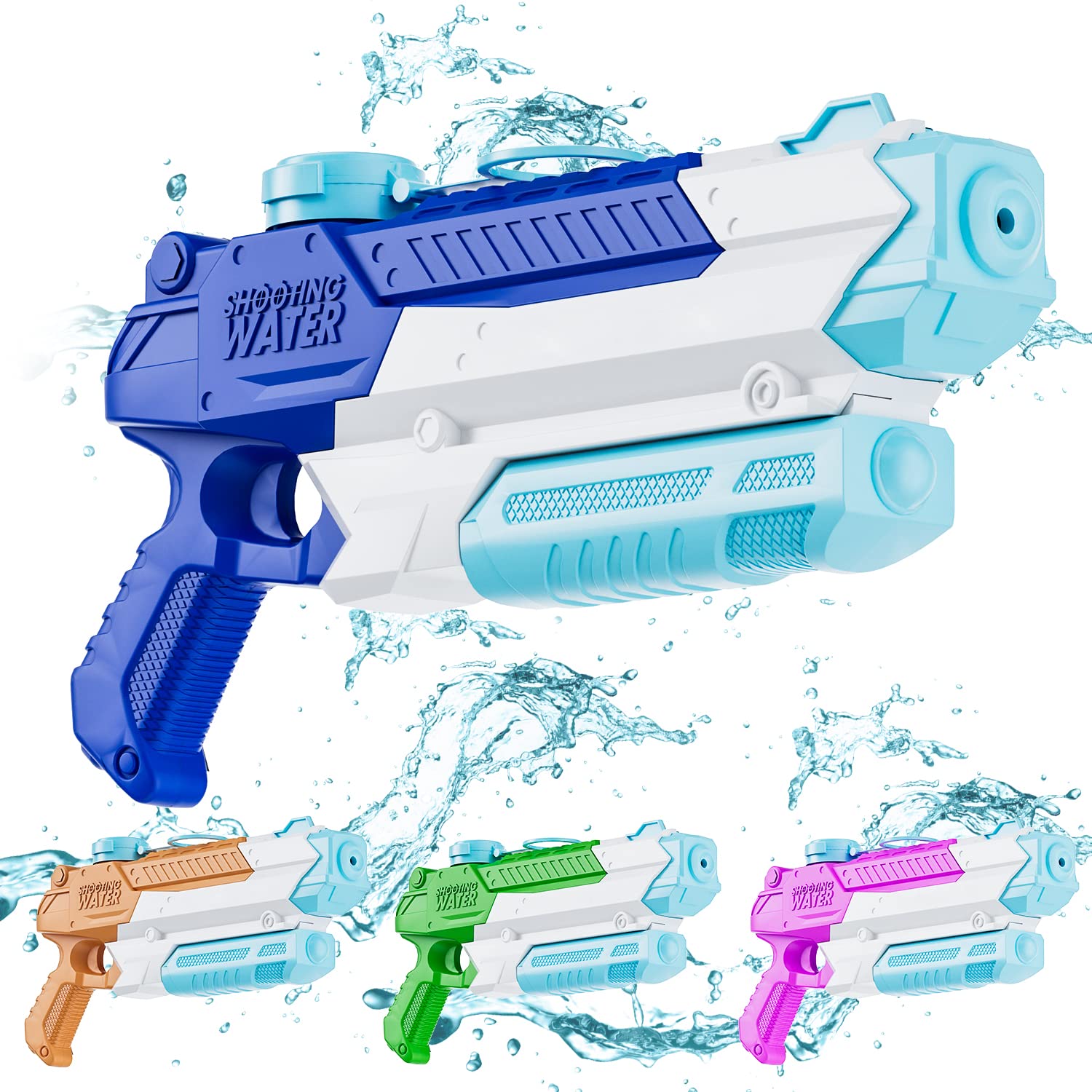Water guns for kids and adults in a 4 pack set