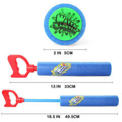 Six colorful foam water guns for pool or beach play