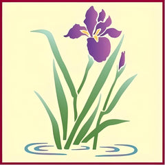 The Artful Stencil Water Iris stencil reusable Mylar