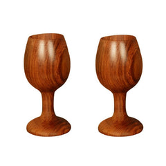 Water resistant wooden wine cups durable construction
