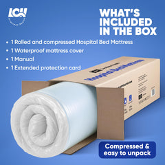 Removable waterproof cover for hospital bed mattress