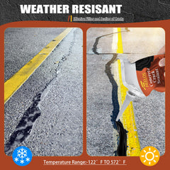 Waterproof crack sealer designed for outdoor use