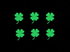 Waterproof vinyl clover decals for multiple surfaces