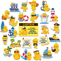 Watersay yellow duck magnets set for cruise cabin door decor