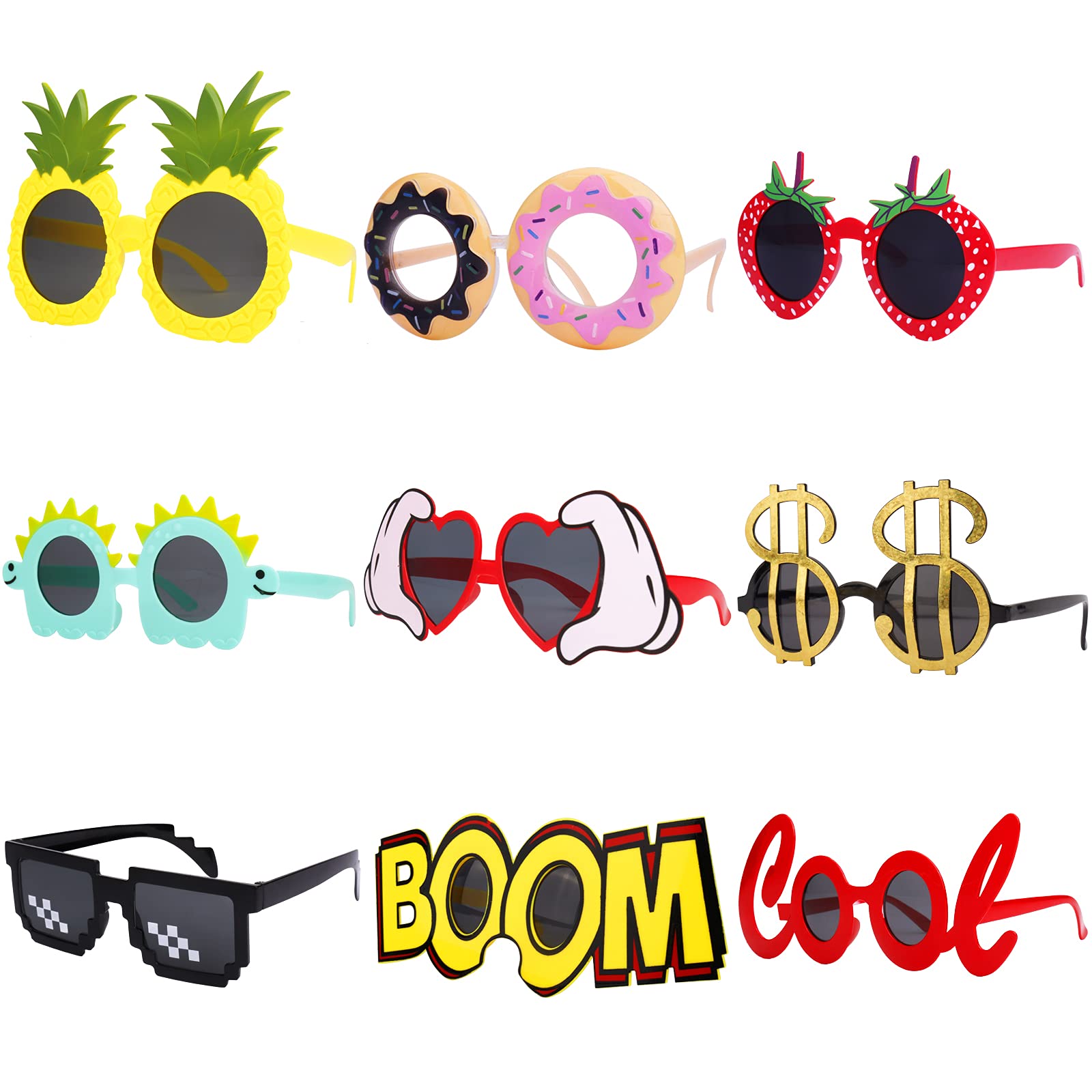 WATSELOK Party Sunglasses nine pairs Luau designs