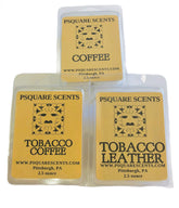 Coffee Tobacco Leather wax melts 6-cube set