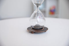 Magnetic Sandtimer by Way Back Toys showing base and sand shapes