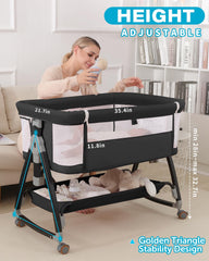 full mesh bassinet with mosquito net for newborn