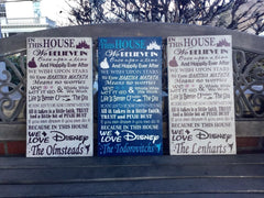 Personalized with family name Disney canvas