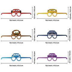 Race car themed cardboard glasses set 12 pieces for party