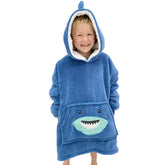 Wearable Blanket Kids 3-10yr blue shark color option