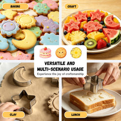 Multi purpose cutters suitable for cookies pancakes sandwiches and clay