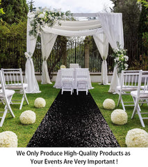 One piece seamless wedding aisle runner with sparkles