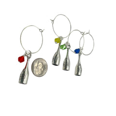 Wedding favors wine glass charms set of four