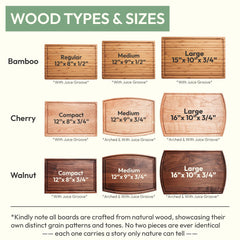 Wedding gift cutting board with premium packaging