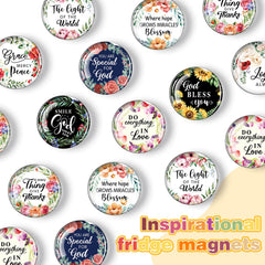 Glass magnetic fridge magnets Bible verses and quotes 10 pcs
