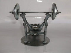 Miniature body builder athlete figurine handmade in usa display