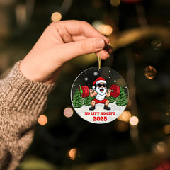 Weight Lifting Ornament 2025 gym lovers holiday decor inspiration