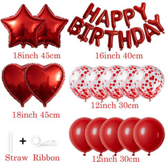 18 inch red pentagram star balloons from WEIKA kit