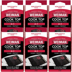 Weiman cooktop scrubbing pads pack for ceramic and glass