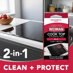 Weiman cooktop scrubbing pads ceramic surface cleaning