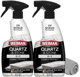 Weiman quartz countertop cleaner and polish bottle 2 pack with towel