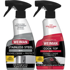 Weiman stainless steel cleaner polisher bottle close up