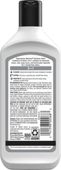 Weiman stainless steel pots and pans cleaner label