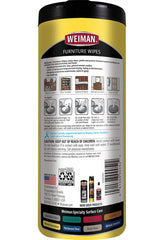 Weiman wood cleaner wipes designed for furniture and cabinets