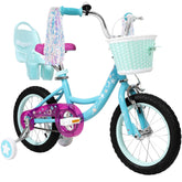 WEIZE girls bike 14 inch blue with training wheels