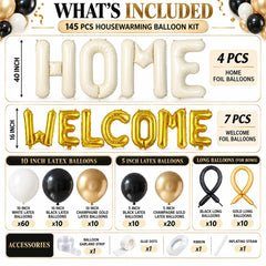 40 inch beige HOME foil letter balloon included
