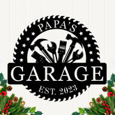Welcome Name's Garage Sign metal wall decor