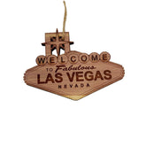 Welcome to Las Vegas Cedar Ornament made from raw cedar