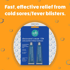 Docosanol Cream 10 percent cold sore cream tube close up